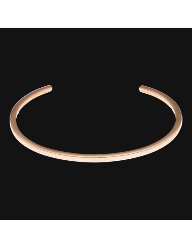 Brazalete en acero con bano en oro rosado JACQUES LEMANS