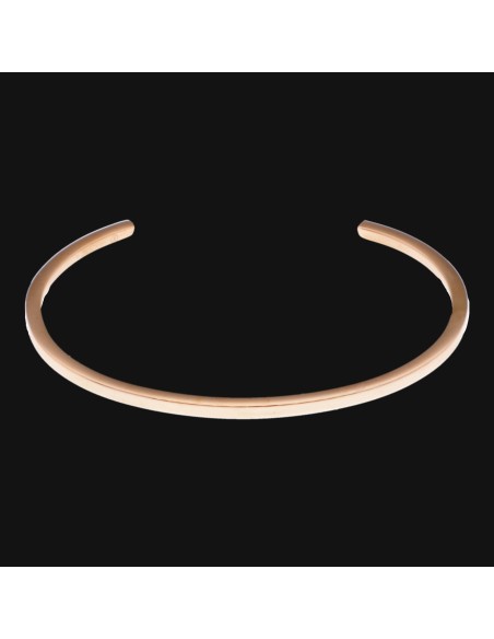 Brazalete en acero con bano en oro rosado JACQUES LEMANS