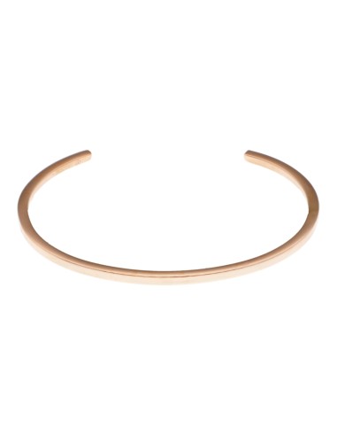 Brazalete en acero con bano en oro rosado JACQUES LEMANS