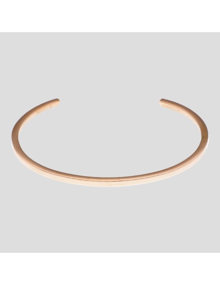 Brazalete en acero con bano en oro rosado JACQUES LEMANS
