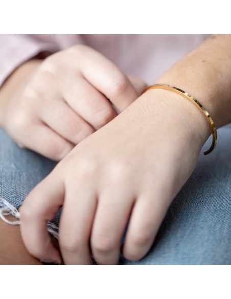 Brazalete en acero amarillo JACQUES LEMANS